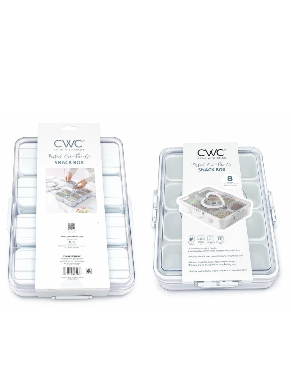 CWC Cooking With Color Storage Containers - Set of 2  White - Picture 2 of 11